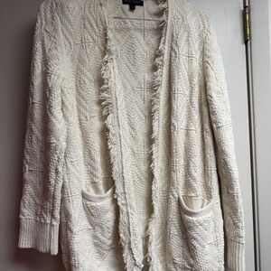 Banana Republic Textured Cream Cardigan